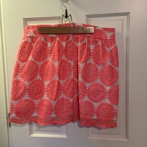 Blue Rain Floral Mini Skirt